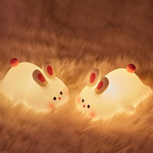 Cute Silicone Rabbit Bedside Light