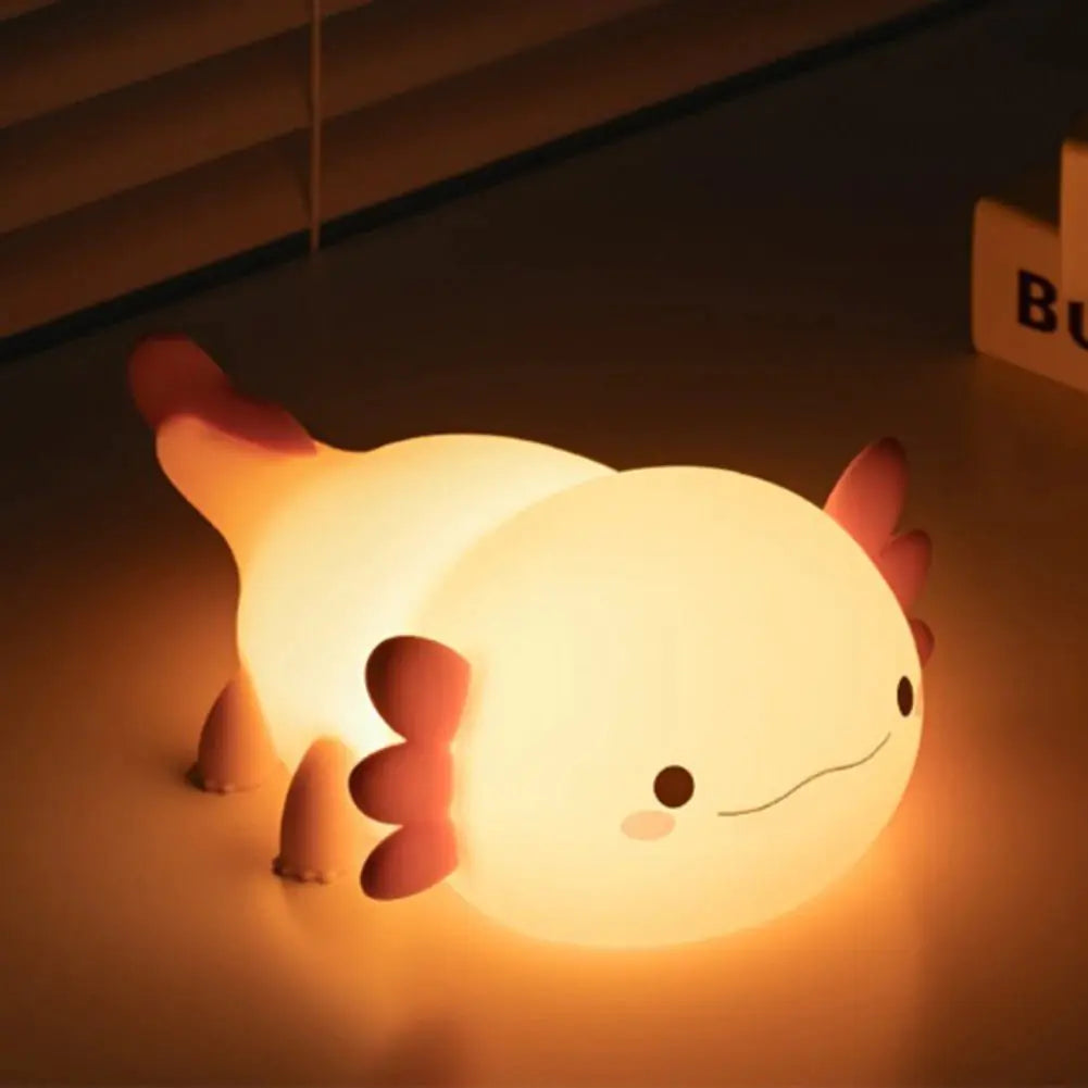 Soft Silicone Axolotl Night Light