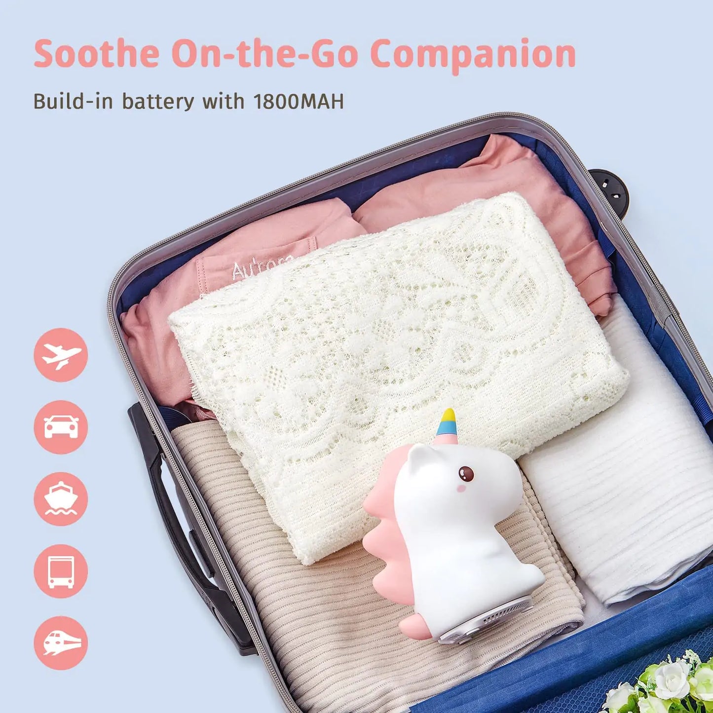 Cute Unicorn Plush Night Light