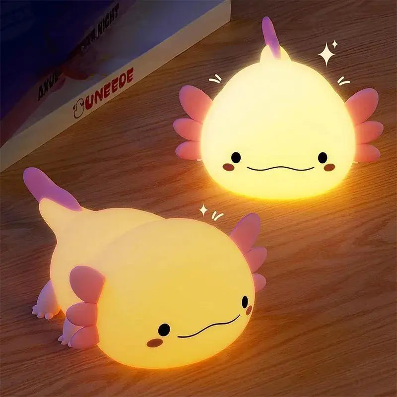 Soft Silicone Axolotl Night Light