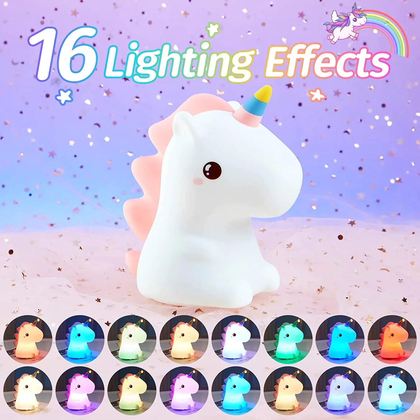 Cute Unicorn Plush Night Light