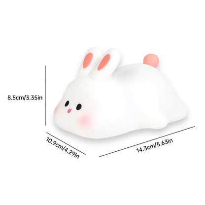 Cute Silicone Rabbit Bedside Light