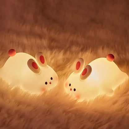 Cute Silicone Rabbit Bedside Light