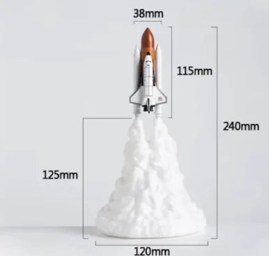 Cosmic Rocket Space Shuttle Lamp