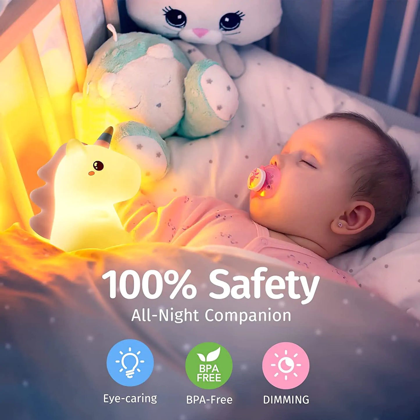 Cute Unicorn Plush Night Light