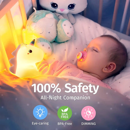 Cute Unicorn Plush Night Light