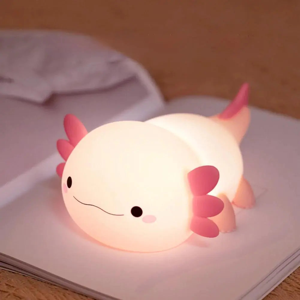 Soft Silicone Axolotl Night Light