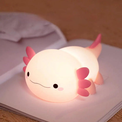 Soft Silicone Axolotl Night Light